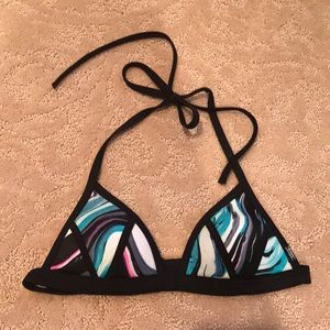 PINK marble colorful bikini top, push up
